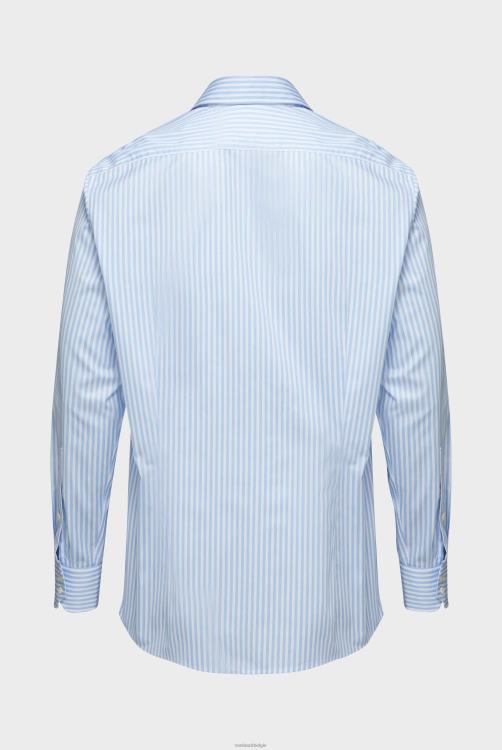 Heren Van Laack gestreept twill overhemd op maat kleding XLN6N408