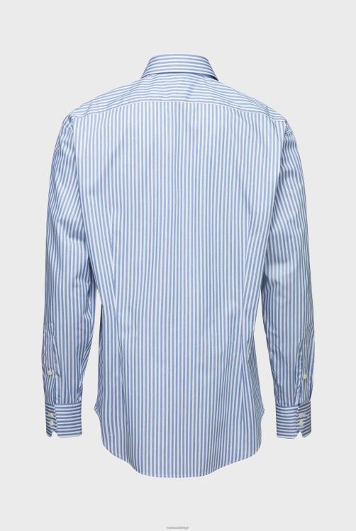 Heren Van Laack gestreept twill overhemd op maat kleding XLN6N410