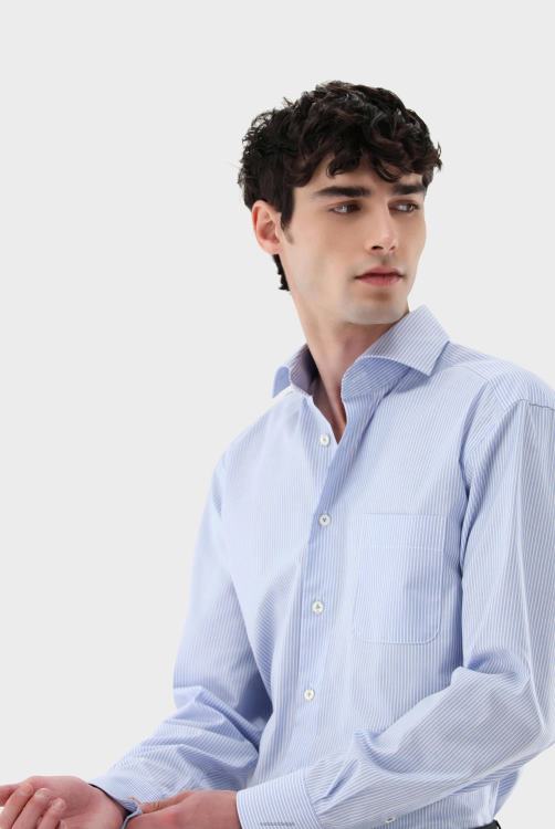 Heren Van Laack gestreept zakelijk overhemd met comfortabele pasvorm kleding XLN6N400