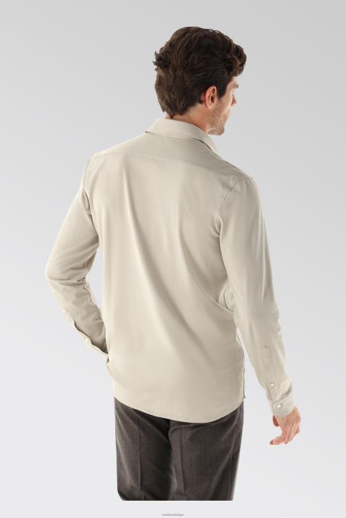 Heren Van Laack jersey overhemd urban look slim fit beige kleding XLN6N469