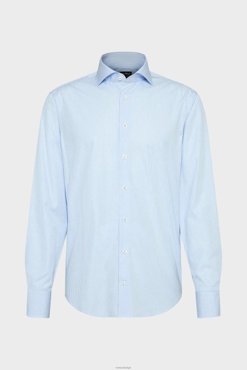 Heren Van Laack klein poplin overhemd met gingham-ruit kleding XLN6N391