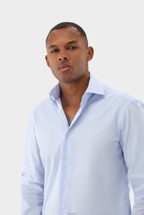 Heren Van Laack klein poplin overhemd met gingham-ruit kleding XLN6N391