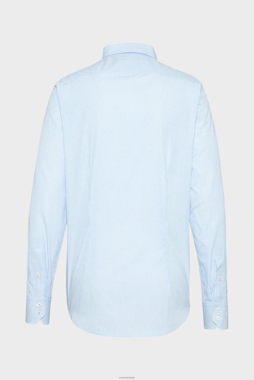 Heren Van Laack klein poplin overhemd met gingham-ruit kleding XLN6N443