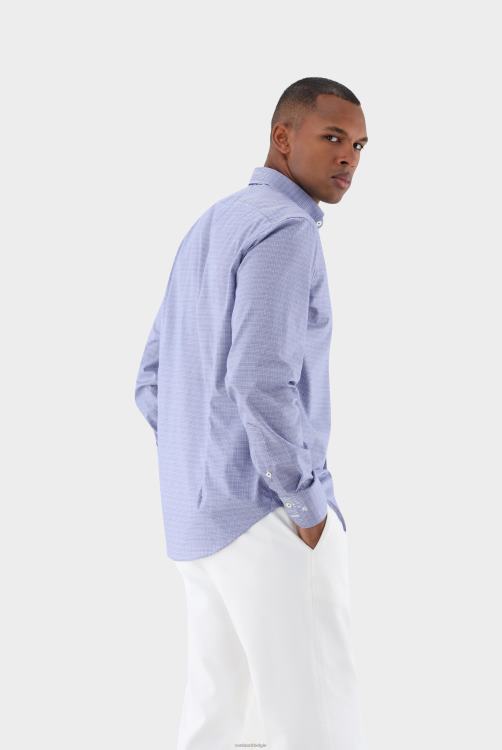 Heren Van Laack kreukvrij geruit keperoverhemd op maat kleding XLN6N432