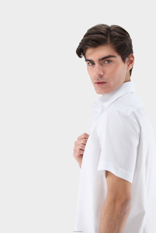 Heren Van Laack kreukvrij geruit overhemd met korte mouwen kleding XLN6N519