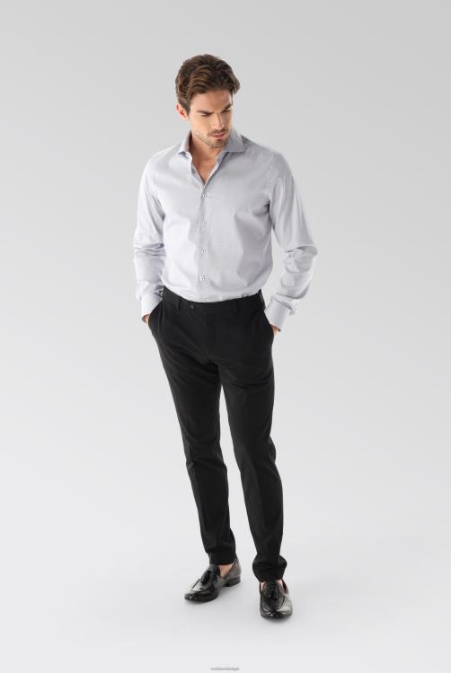 Heren Van Laack kreukvrij microgeruit overhemd op maat kleding XLN6N434