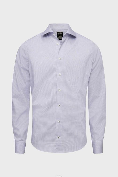 Heren Van Laack kreukvrij microgeruit overhemd op maat kleding XLN6N434