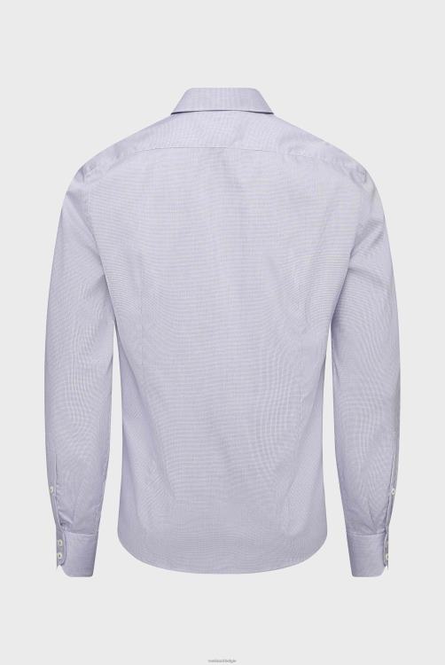 Heren Van Laack kreukvrij microgeruit overhemd op maat kleding XLN6N434