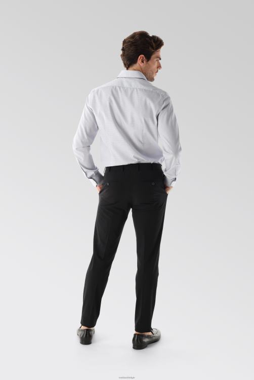 Heren Van Laack kreukvrij microgeruit overhemd op maat kleding XLN6N434