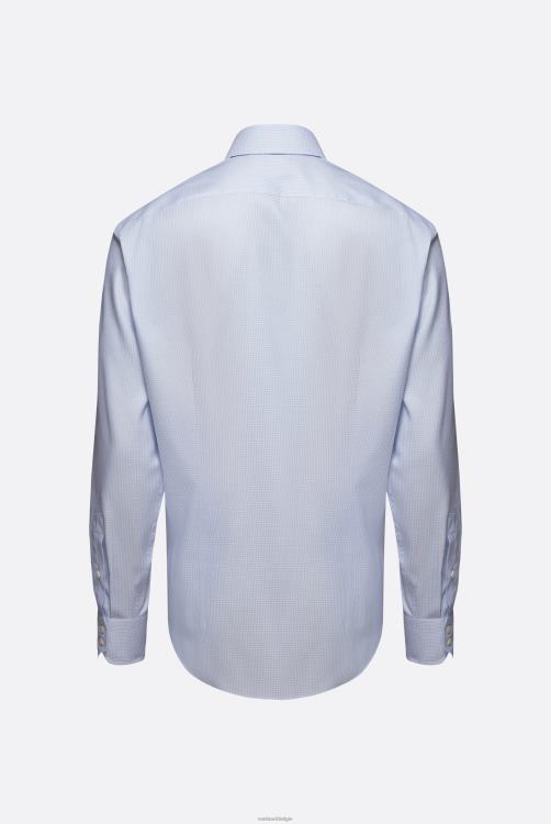 Heren Van Laack kreukvrij overhemd met puppytooth patroon op maat gemaakt kleding XLN6N436