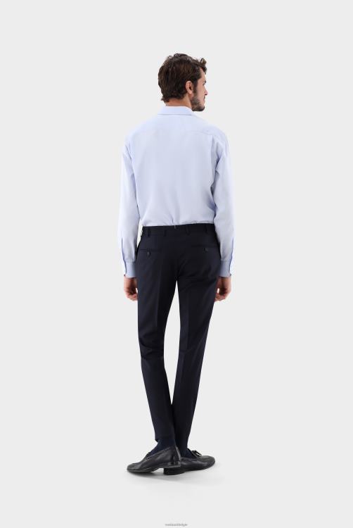 Heren Van Laack kreukvrij twill overhemd comfort fit blauw kleding XLN6N374