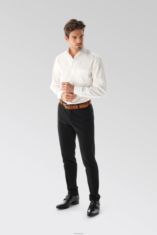 Heren Van Laack kreukvrij twill overhemd comfort fit wit kleding XLN6N337