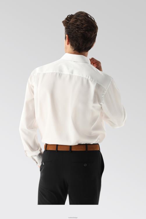 Heren Van Laack kreukvrij twill overhemd comfort fit wit kleding XLN6N337