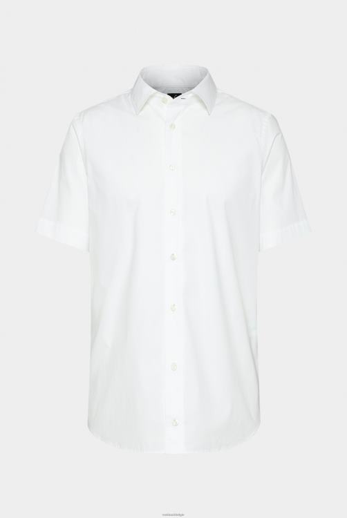 Heren Van Laack licht katoenen overhemd met stretch overhemdmouwen met kleding XLN6N626