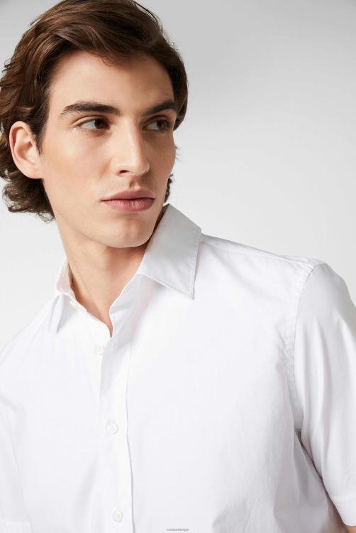 Heren Van Laack licht katoenen overhemd met stretch overhemdmouwen met kleding XLN6N626