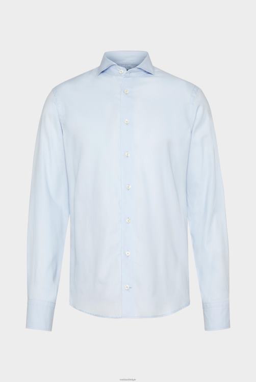 Heren Van Laack licht twill overhemd blauw kleding XLN6N418