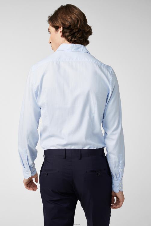 Heren Van Laack licht twill overhemd blauw kleding XLN6N418