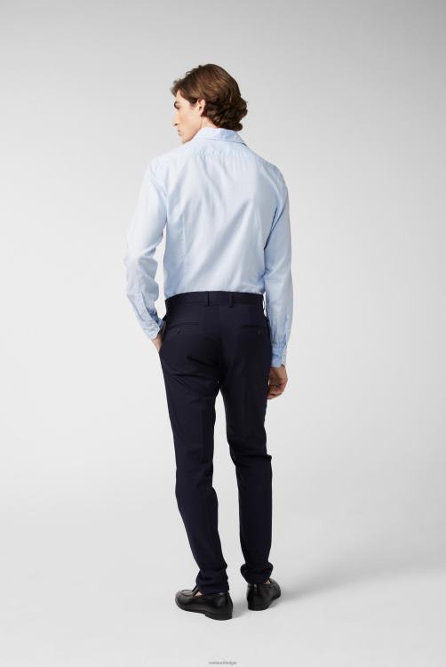 Heren Van Laack licht twill overhemd blauw kleding XLN6N418