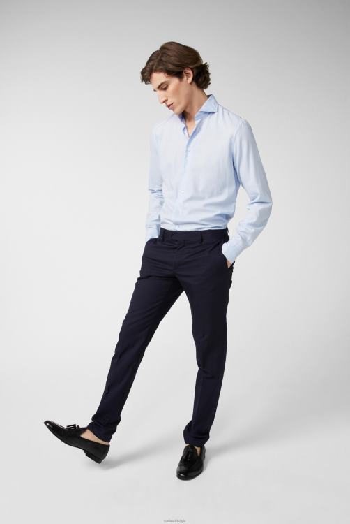 Heren Van Laack licht twill overhemd blauw kleding XLN6N418