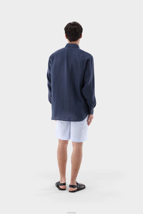 Heren Van Laack linnen overhemd met button-down kraag kleding XLN6N496