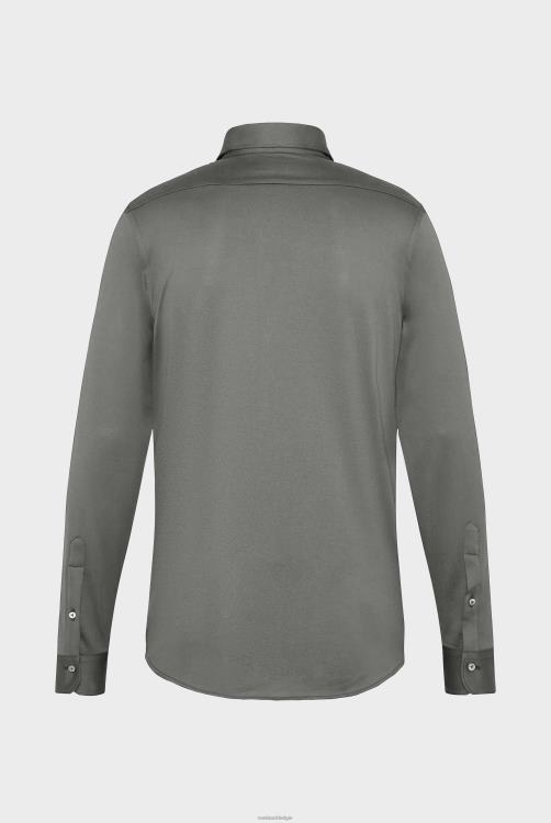 Heren Van Laack overhemd van langstapelig katoen groen kleding XLN6N483