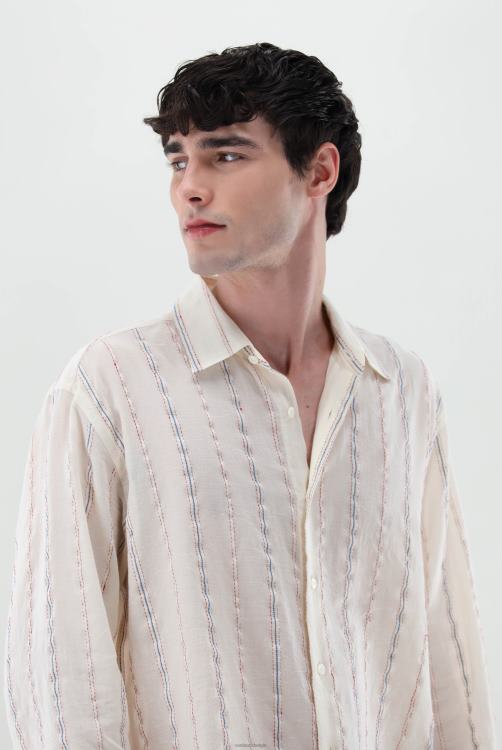 Heren Van Laack overhemd van ribgestreepte voile kleding XLN6N520