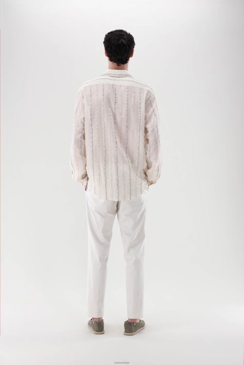 Heren Van Laack overhemd van ribgestreepte voile kleding XLN6N520