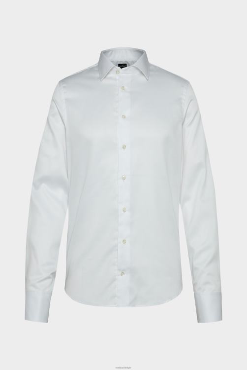 Heren Van Laack perfect look overhemd van fijne twill met dubbele manchetten, lichtblauw kleding XLN6N357