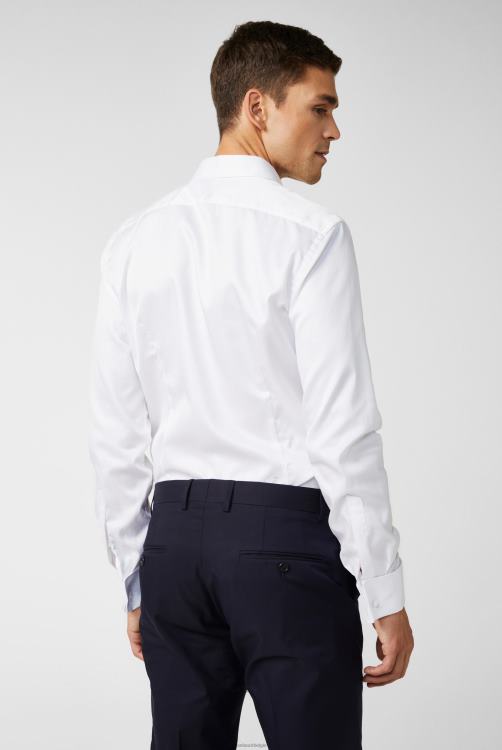 Heren Van Laack perfect look overhemd van fijne twill met dubbele manchetten, lichtblauw kleding XLN6N357