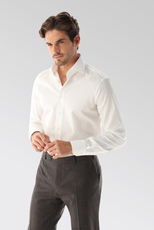 Heren Van Laack popeline overhemd kleding XLN6N332