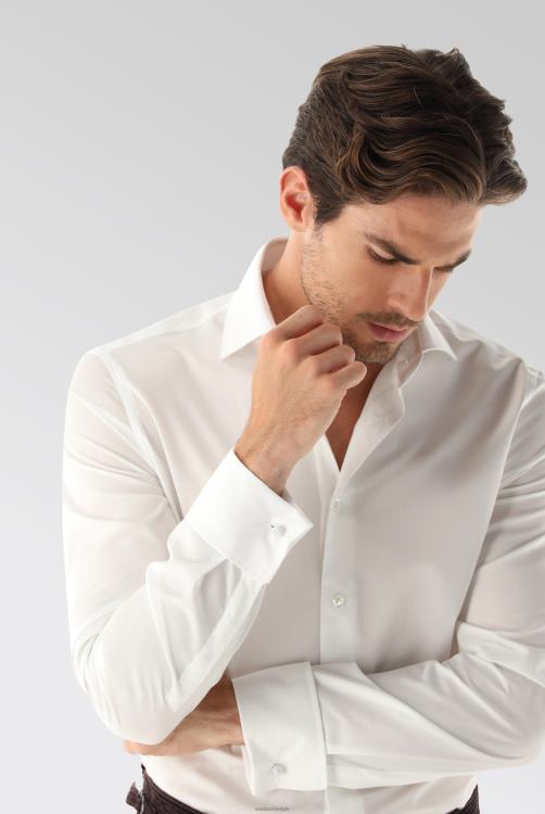 Heren Van Laack poplin overhemd met dubbele manchetten kleding XLN6N336