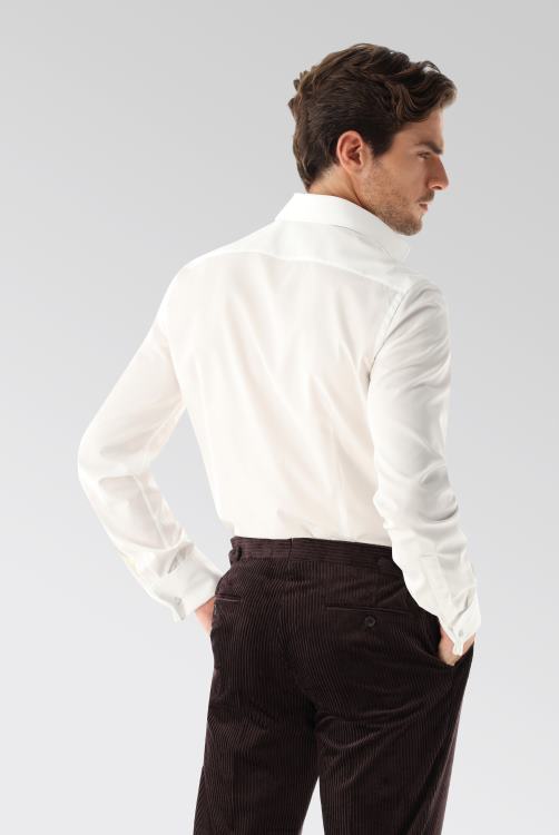 Heren Van Laack poplin overhemd met dubbele manchetten kleding XLN6N336