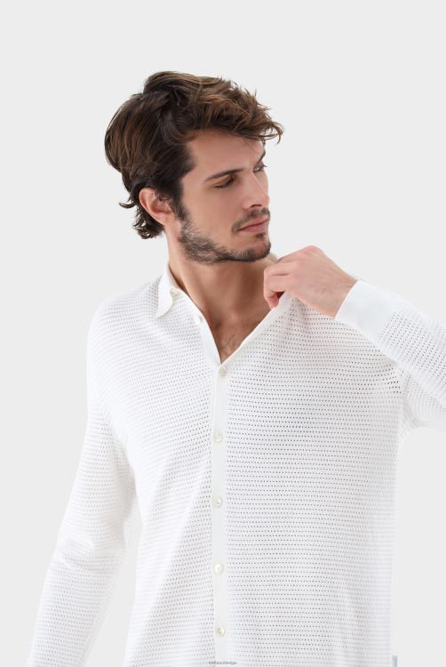 Heren Van Laack shirt met meshstructuur van luchtkatoen kleding XLN6N516