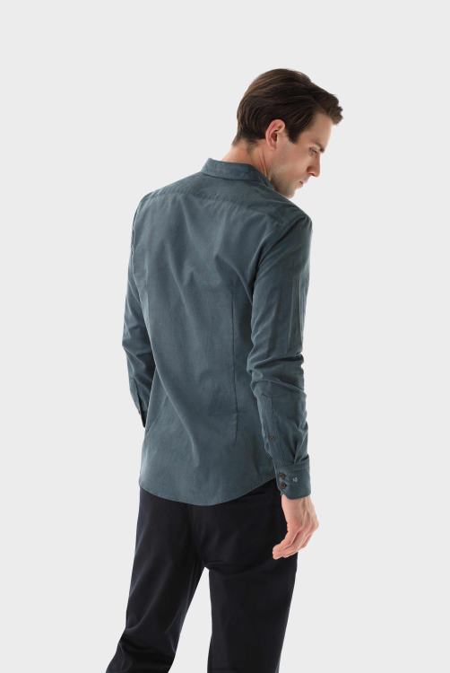 Heren Van Laack slim-fit overhemd van corduroy kleding XLN6N557