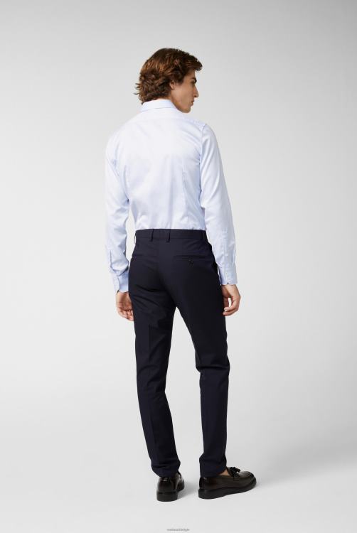 Heren Van Laack strijkvrij twill overhemd slim fit lichtblauw kleding XLN6N352