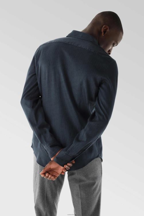 Heren Van Laack twill overhemd krijtstrepen slim flit kleding XLN6N616