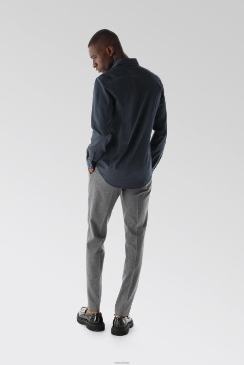 Heren Van Laack twill overhemd krijtstrepen slim flit kleding XLN6N616