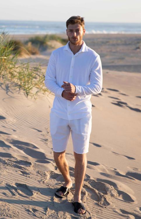 Heren Van Laack verfijnd katoenmix badstof overhemd wit kleding XLN6N481