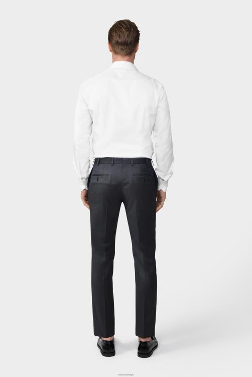 Heren Van Laack visgraat twill overhemd op maat wit kleding XLN6N338