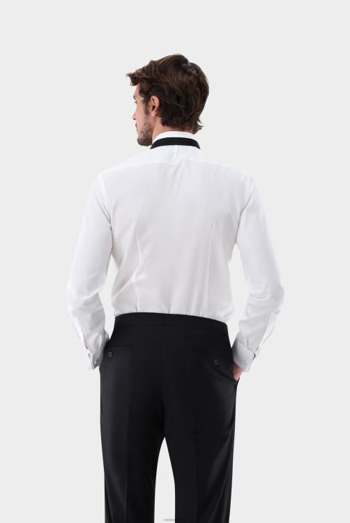 Heren Van Laack wit poplin avondhemd met vleugelkraag kleding XLN6N596