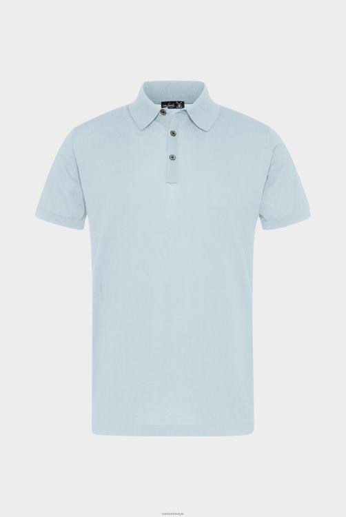 Heren Van Laack gebreide polo van luchtkatoen kleding XLN6N683