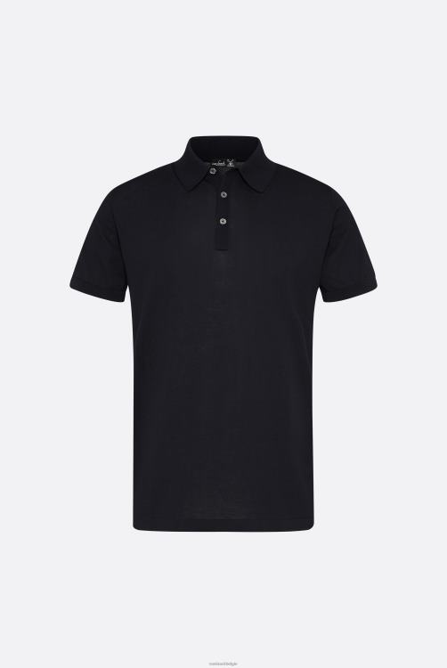 Heren Van Laack gebreide polo van luchtkatoen kleding XLN6N689