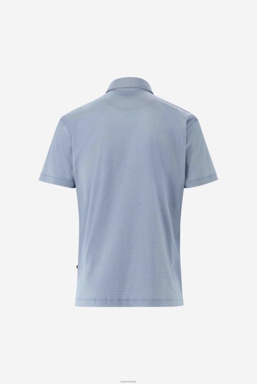Heren Van Laack jersey poloshirt met microprint van Zwitsers katoen kleding XLN6N682