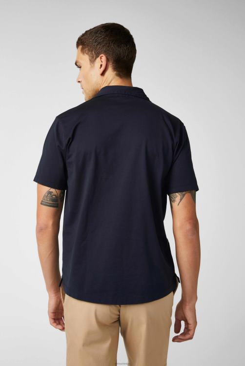 Heren Van Laack jersey poloshirt urban look navy kleding XLN6N692