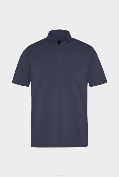 Heren Van Laack jersey poloshirt urban look navy kleding XLN6N692