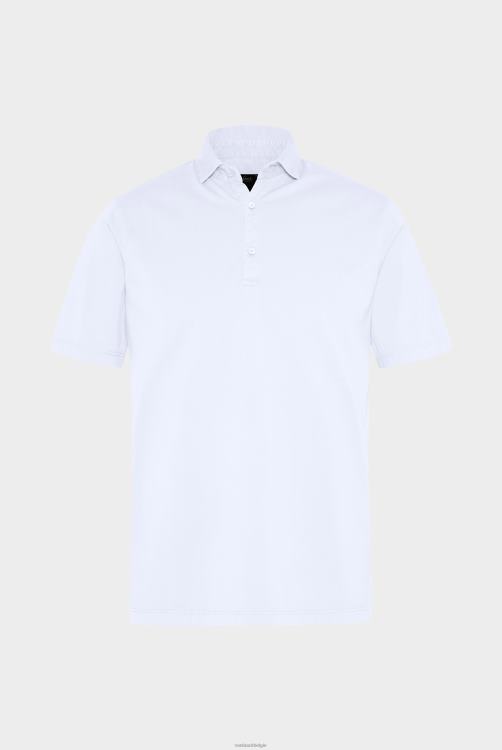 Heren Van Laack jersey poloshirt urban look wit kleding XLN6N696
