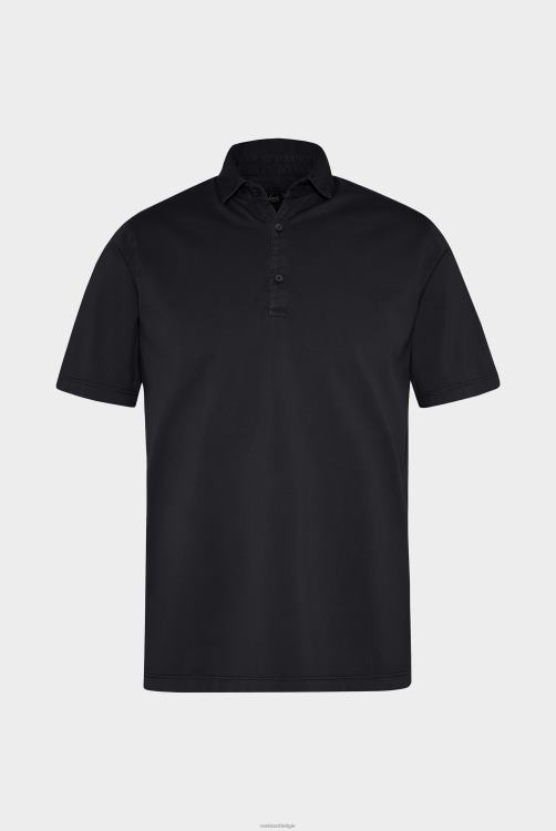 Heren Van Laack jersey poloshirt urban look zwart kleding XLN6N690