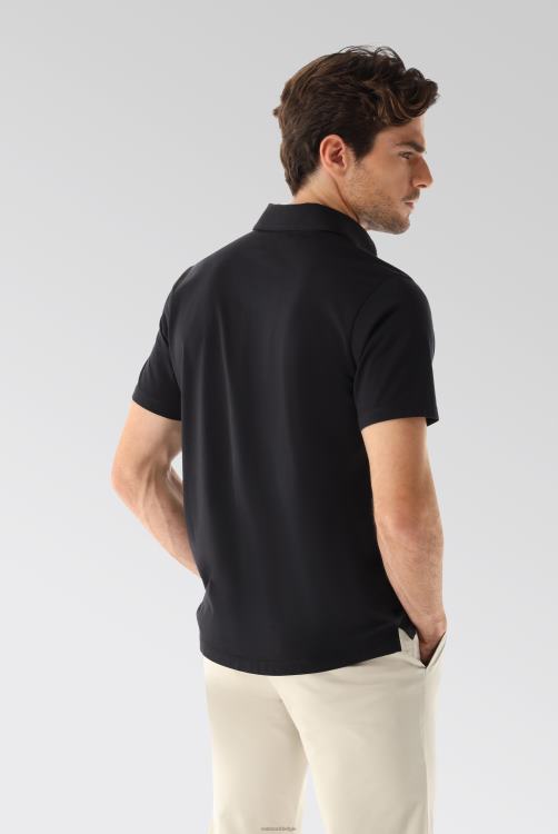 Heren Van Laack jersey poloshirt urban look zwart kleding XLN6N690