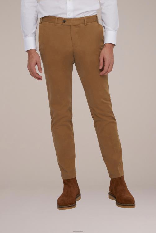 Heren Van Laack elegante heren katoenen chinobroek slim fit beige kleding XLN6N747