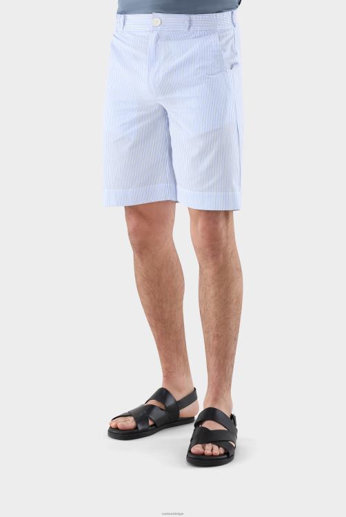 Heren Van Laack gestreepte katoenen seersucker bermuda's kleding XLN6N739